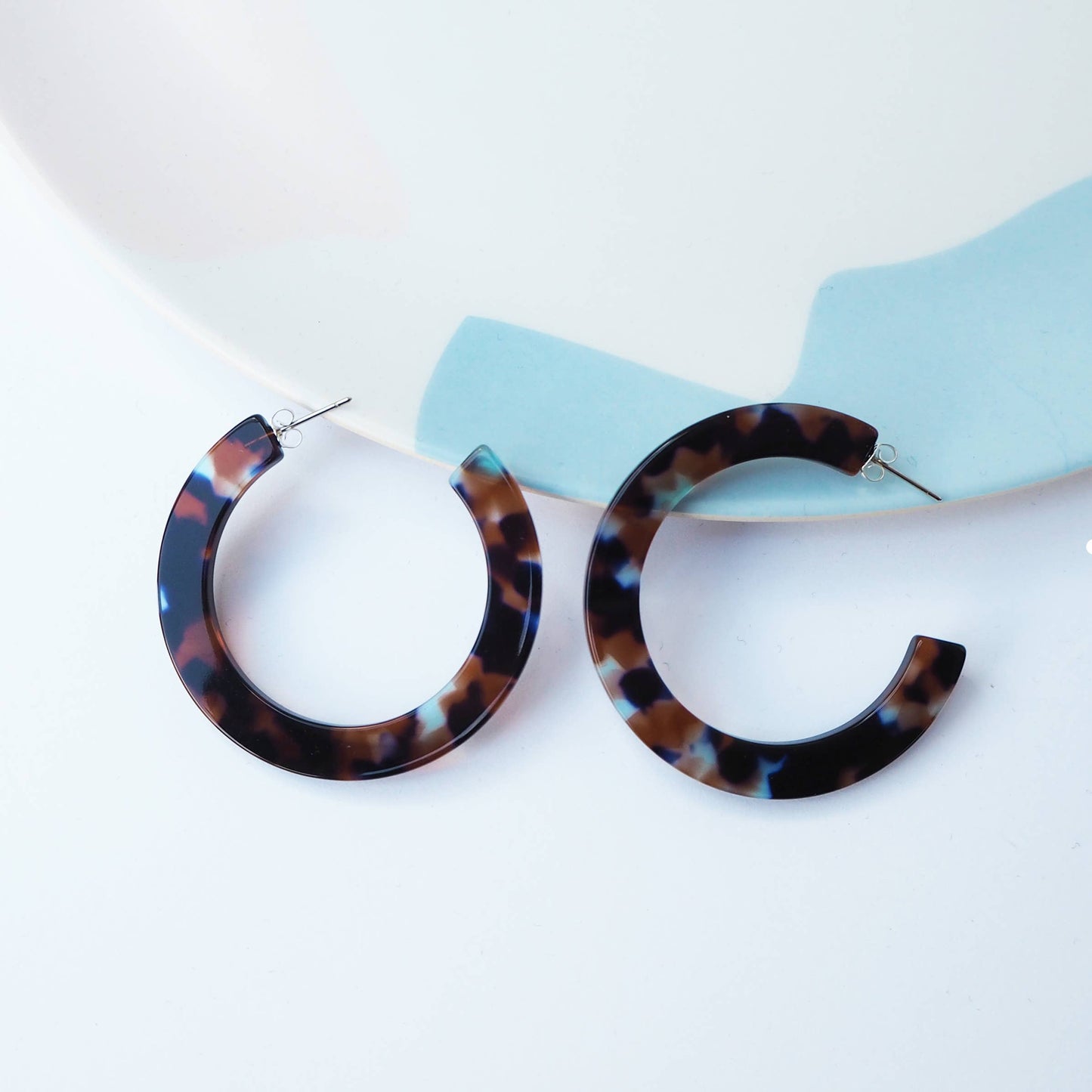 Custom Made - Coral Statement Hoop Earrings