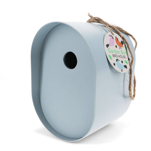 REX LONDON |OVAL BAMBOO BIRDHOUSE | BLUE