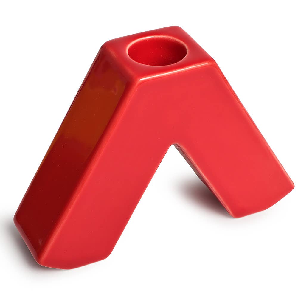not the girl who misses much - Candle holder whywhy Poppy Red