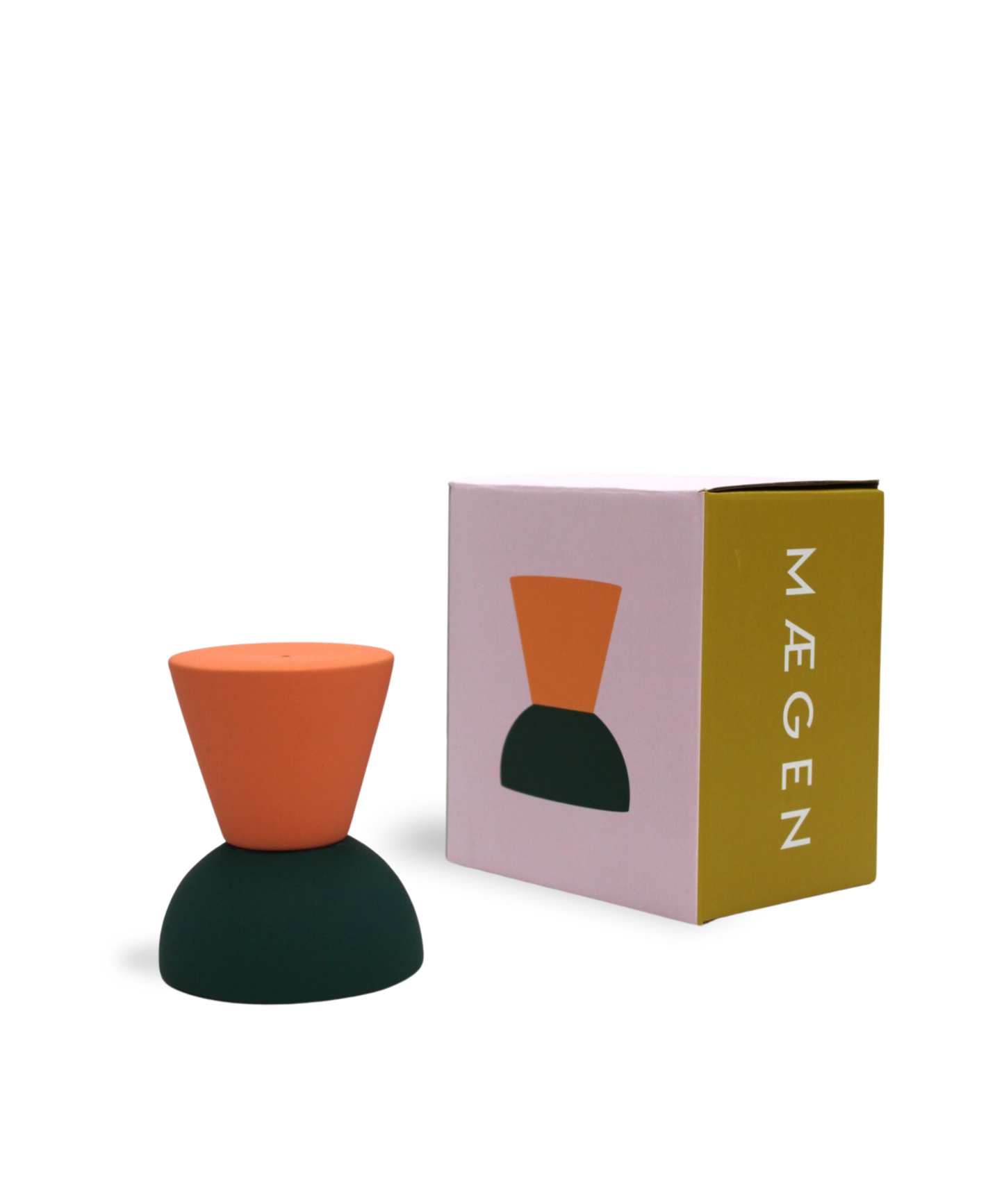 Stacks – Peach Mini Incense and Candlestick Holder