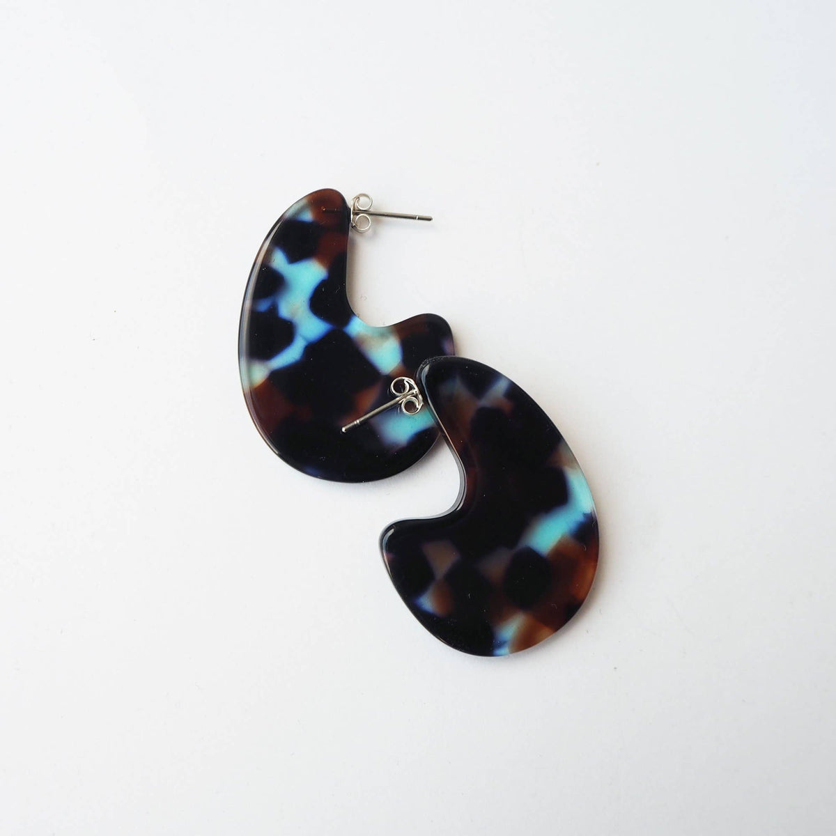 Custom Made - Coral Teardrop Earrings- acetate resin statement earrings