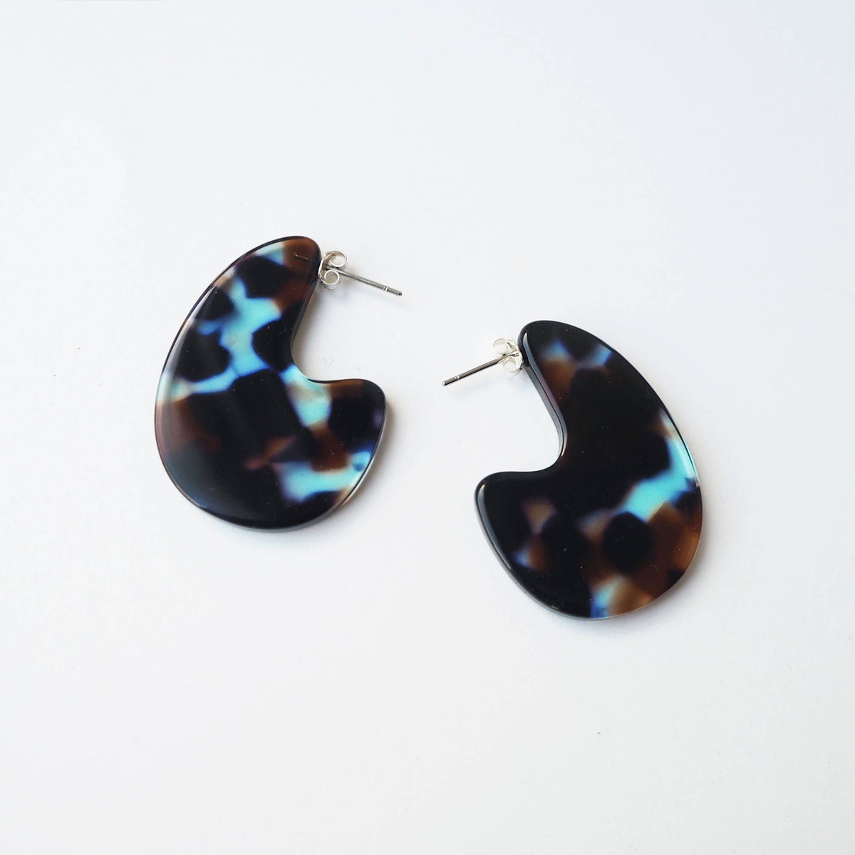 Custom Made - Coral Teardrop Earrings- acetate resin statement earrings
