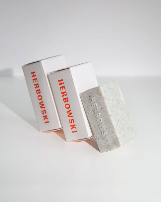 PLASTIC-FREE BOTANICAL SKINCARE | TIDAL EBBS SALT EXFOLIATING BODY SOAP | VEGAN SULPHATE FREE | HERBOWSKI