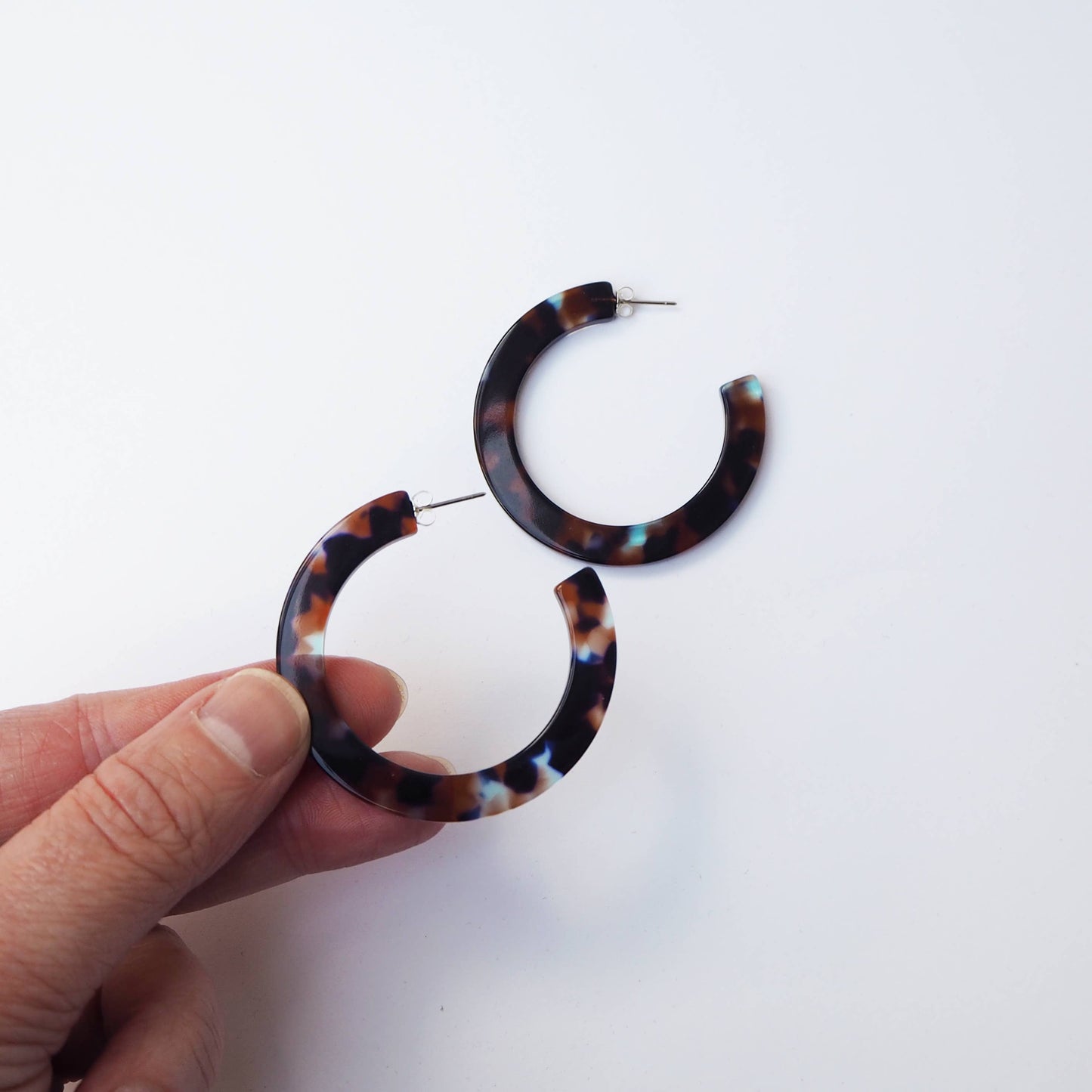 Custom Made - Coral Statement Hoop Earrings