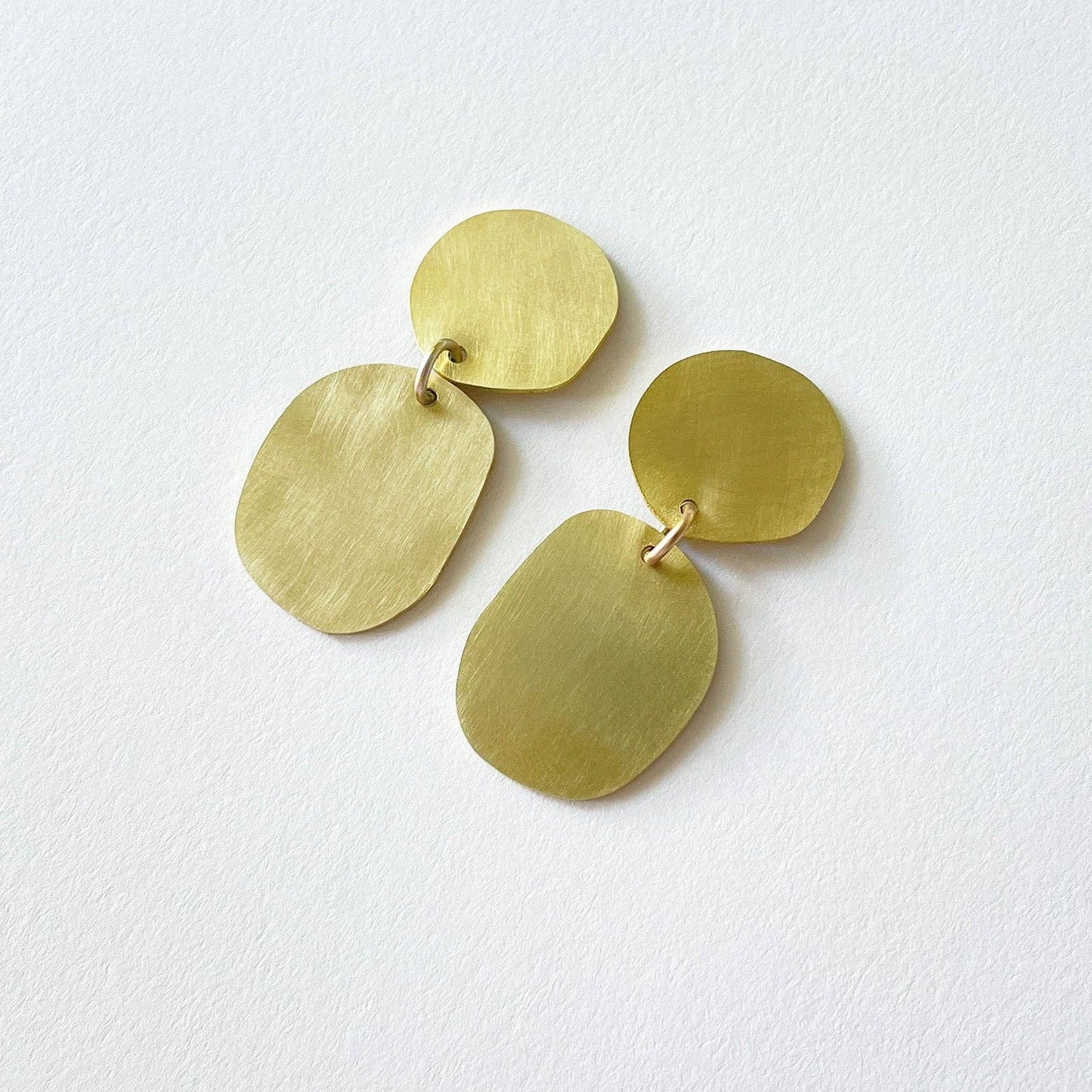 Brass Cobble Earrings