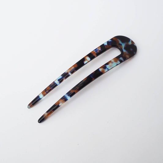Custom Made - Coral Acetate Resin French Hair Pin