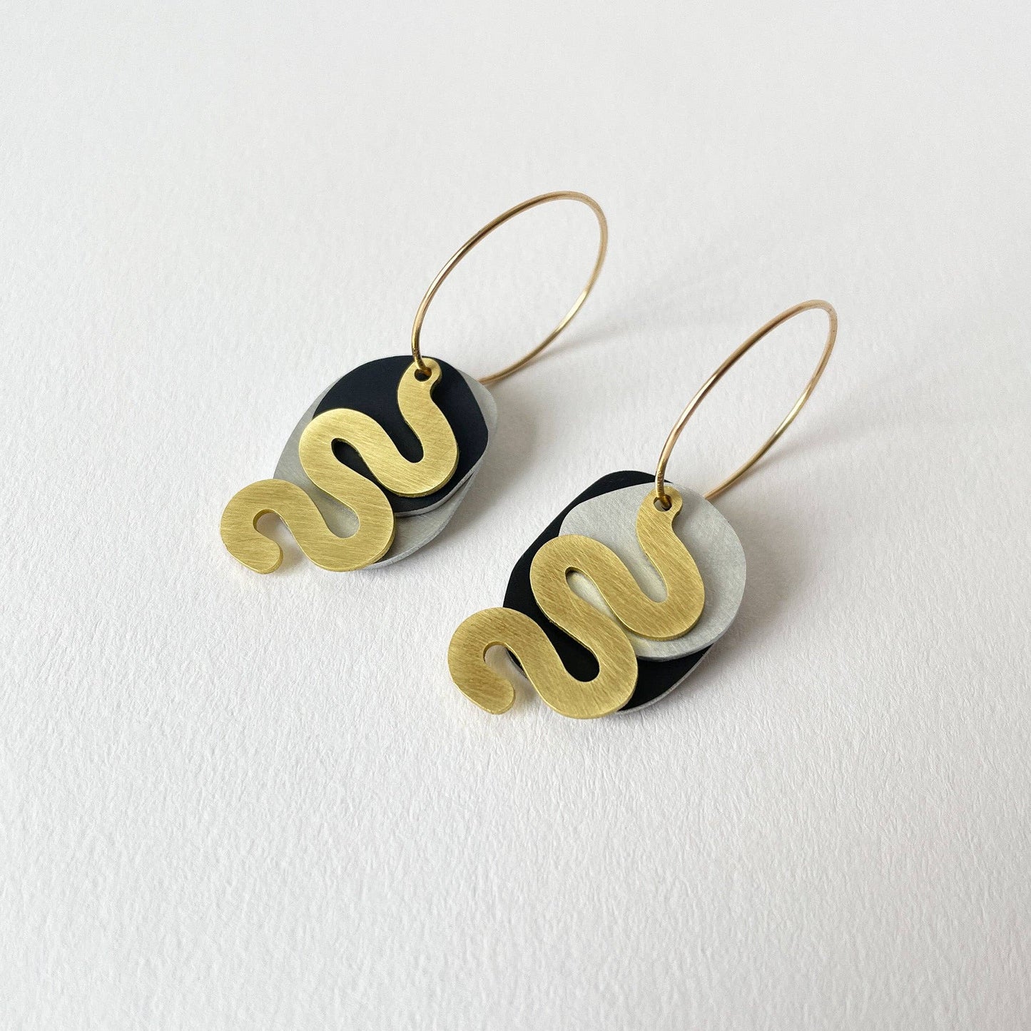 Tom Pigeon - Rope Earrings Black