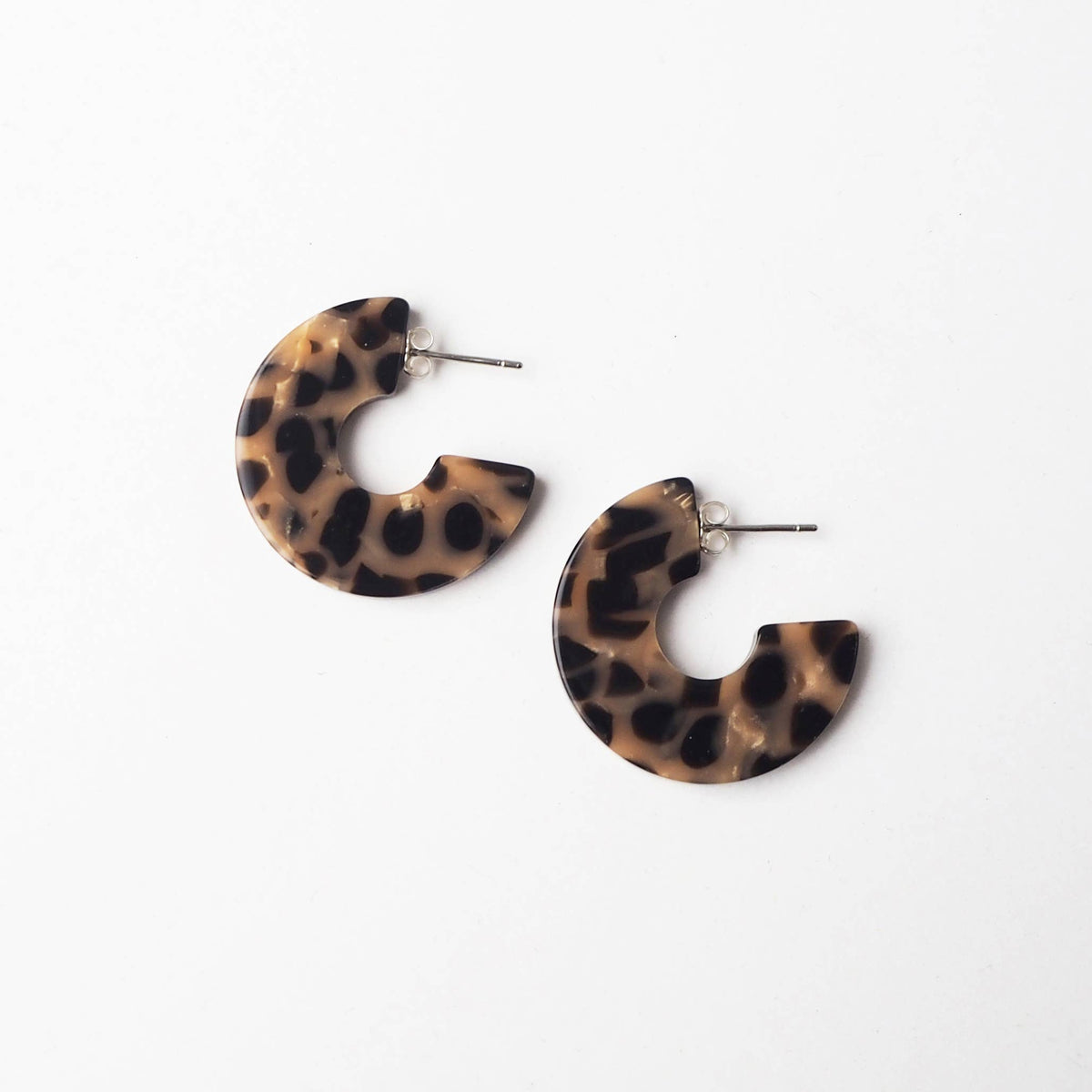 Custom Made - Karamell Statement Acetate Resin Hoop Earrings
