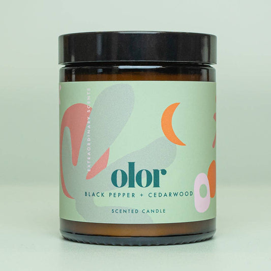 OLOR - Black Pepper + Cedarwood Jar Candle