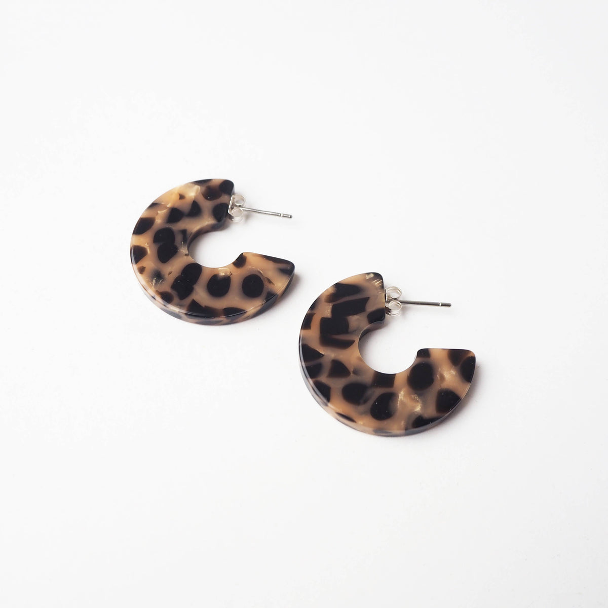 Custom Made - Karamell Statement Acetate Resin Hoop Earrings