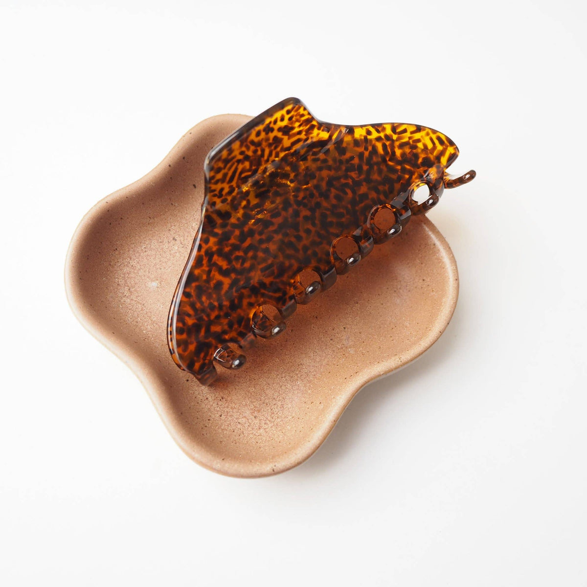 Custom Made - Missy Hair Claw In Marmite - medium resin acetate hair claw