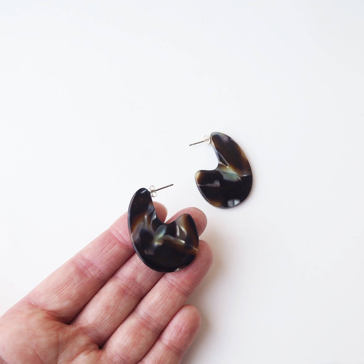 Custom Made - Jupiter Teardrop Earrings-acetate resin statement earring