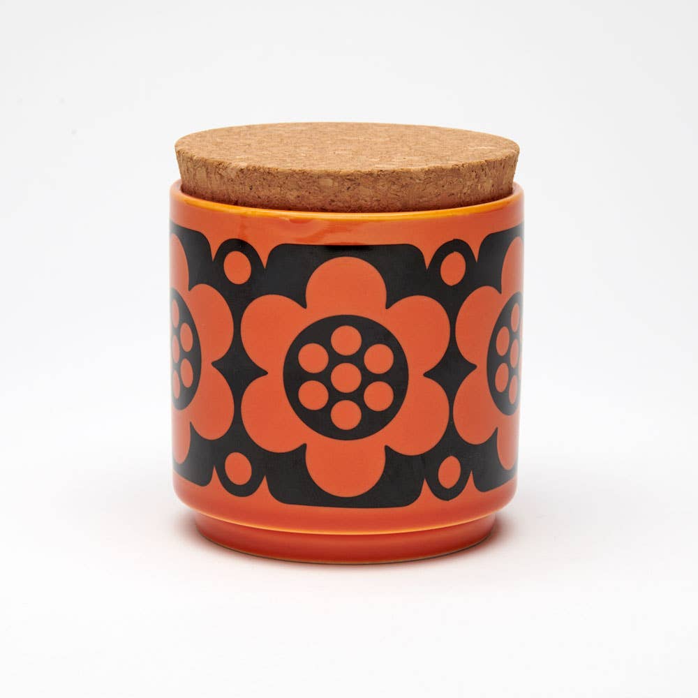 Magpie x Hornsea Storage Jar Geo Flower Orange