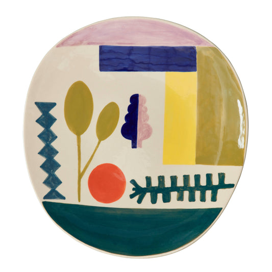 Bouquet Garni Stoneware Ceramic Platter